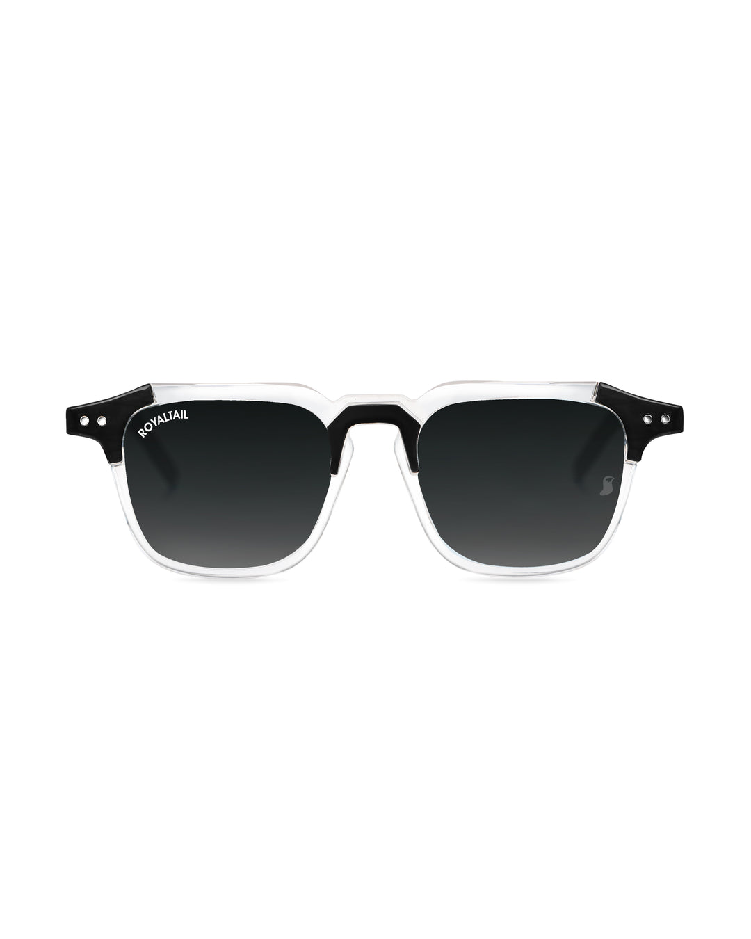 Square sunglasses for men and women, black frame and black lenses