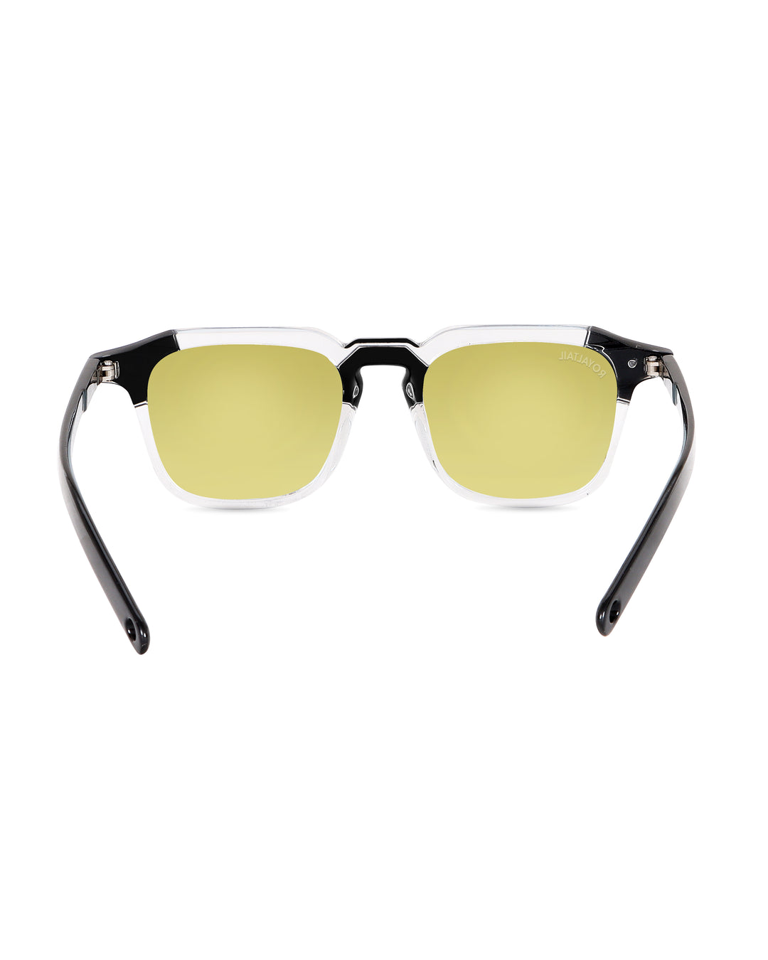 Black square sunglasses with yellow lenses, photo 9