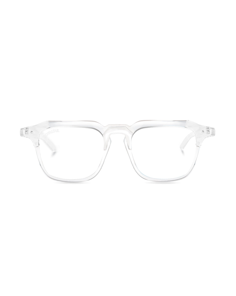 Square clear-lens glasses for men and women, clear frame