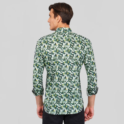 Green Premium Checked Patterned Premium Cotton Shirt - Royaltail