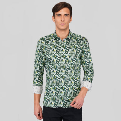 Green Premium Checked Patterned Premium Cotton Shirt - Royaltail