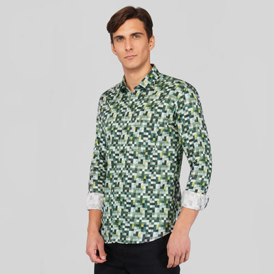 Green Premium Checked Patterned Premium Cotton Shirt - Royaltail